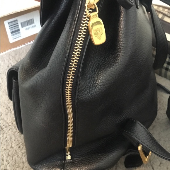 Authentic Black Leather MCM Backpack - Picture 5 of 10